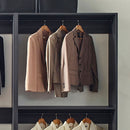 Monica - Wood Walk In Closet System With Spacious Storage In Wood And Metal Frame - Gray