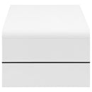 Airell - Rectangular Coffee Table With Shelf - White High Gloss