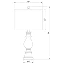 Brie - Drum Shade Urn Table Lamp - Antique Gold