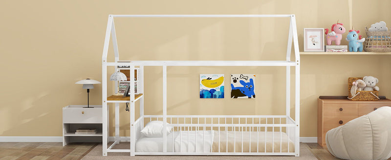House Frame With Desk, Shelves, Power Outlets And USB Ports