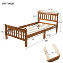 Platform Bed, Mattress Foundation Sleigh Bed With Headboard, Footboard, Slat Support