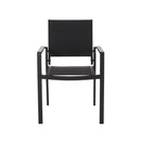 Baird - Outdoor Mesh And Aluminum Dining Chairs - Black