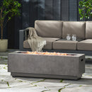 Modern Rectangular Iron Fire Pit 50,000 Btu