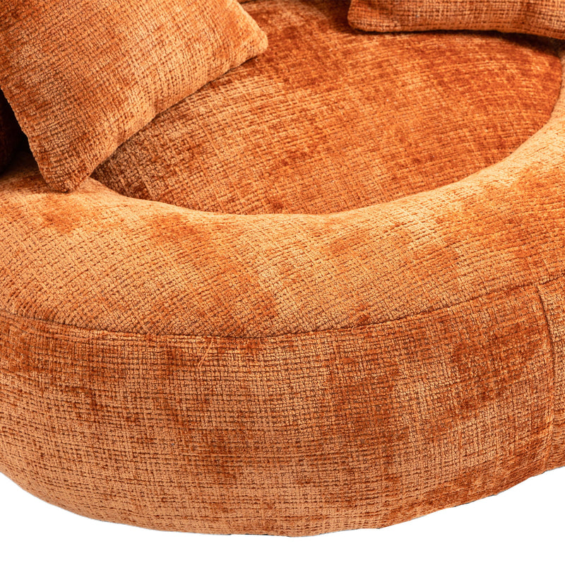 Lazy Sofa High Back Bean Bag Chair Couch With 3 Pillows