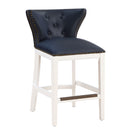 Macon - Counter Stool With Accents - Dark Blue