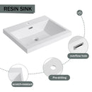 Modern Freestanding Bathroom Vanity With Resin Sink & Soft Close Cabinet Doors