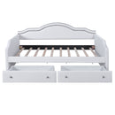 Upholstered Daybed With LED Lights And 2 Drawersme