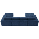 Modular U Shaped Sectional With Ottomans, Luxury Cloud Floor Couch With Deep Seat Fully Compressed Upholstered Sofa