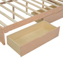 L-Shaped Daybed Corner Bed Under Bed Drawers With Storage Bookcase And Upholstered Headboard And USB Charging Ports