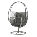 Reno - Outdoor Wicker Swivel Lounge Chair - Light Gray