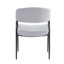 Contemporary Upholstered Dining Chairs With Metal Legs (Set of 2)