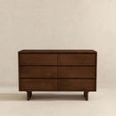 Dubrovnik - Mid-Century Modern Dresser With 6 Drawers - Brown