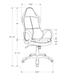 Office Chair, Gaming, Adjustable Height, Swivel, Ergonomic, Armrests, And Red, Contemporary & Modern - Black