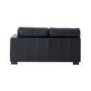 Geralyn - Sectional Sofa With 2 Pillows - Black Leather
