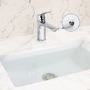Single Handle Lavatory Basin Sink Faucet Brass Bathroom Faucet With Hot And Cold Water Control - Chrome