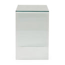 Modern Tempered Glass TV Stand With Shelf And Open Back Design - Clear