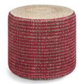 Larissa - Handcrafted Round Braided Pouf