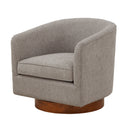 Miramar - Swivel Barrel Chair With Wooden Base