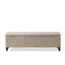 Glouster - Contemporary Storage Ottoman V2 With Upholstered Fabric - Sand
