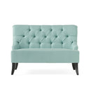 Nicole - French Style Upholstered Loveseat With Tufted Backrest