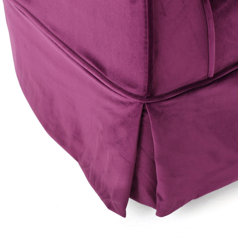 Glitter - Upholstered Swivel Chair With Loose Cover And Curved Back