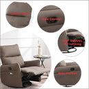 360° Modern Small Rocking Swivel Recliner Chair With Side Pocket