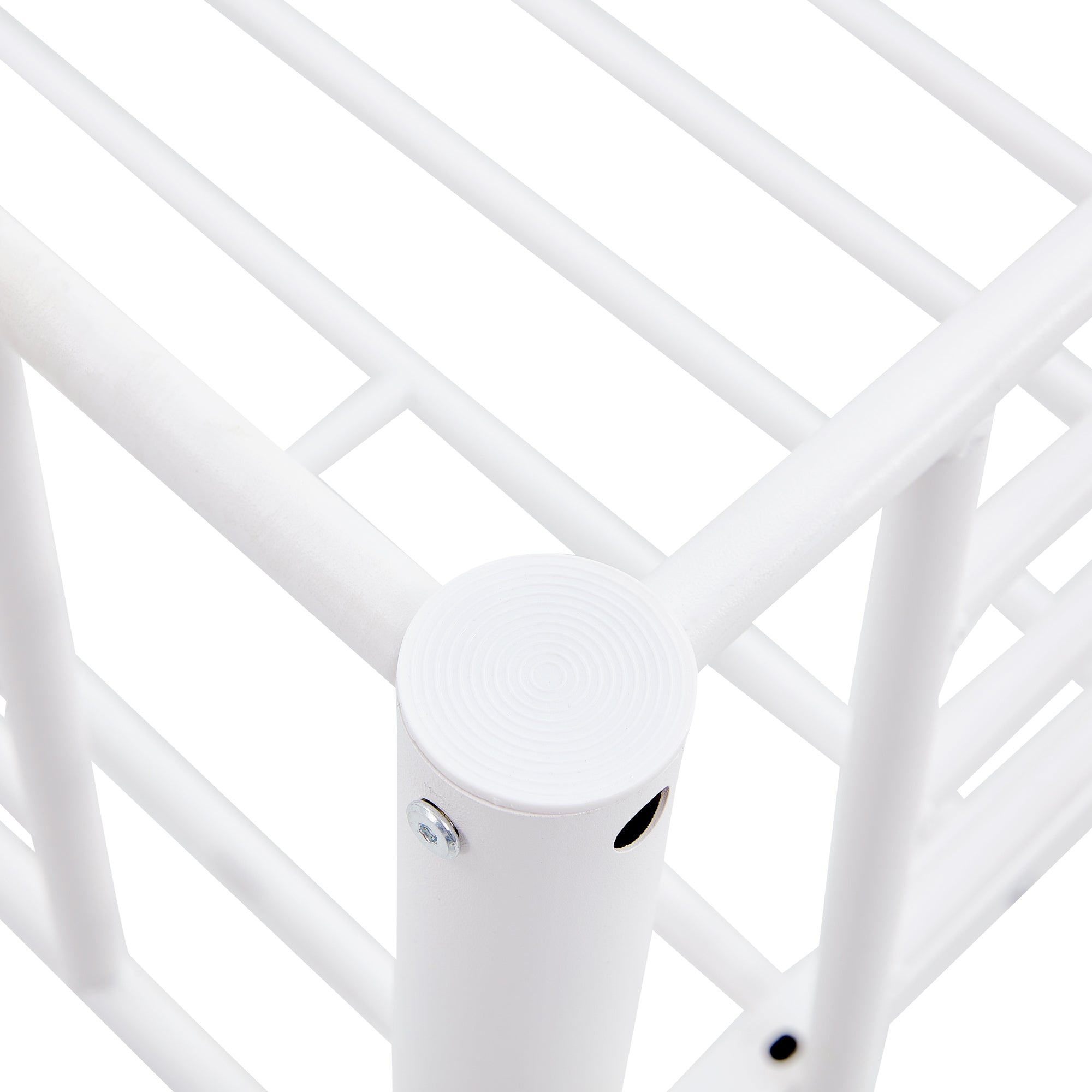 Full-Full-Full Metal  Triple Bed  with Built-in Ladder, Divided into Three Separate Beds,White(OLD SKU:LP000297AAK) - Atlantic Fine Furniture Melbourne FL