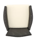 Clementine - Outdoor Wicker Dining Chairs Set With Water Resistant Cushions (Set of 2) - Brown Multi