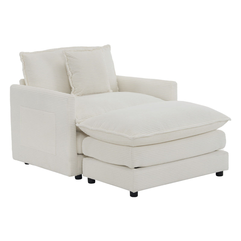 Modern Modular Sofa With Side Storage Pockets For Living Room