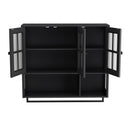 3 Door Wall Cabinet With Glass Door And Towel Bar