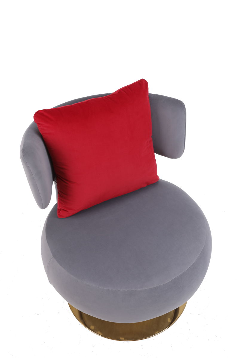 Swivel Accent Chair Armchair, Round Barrel Chair For Living Room Bedroom