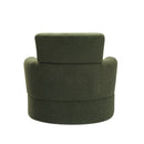 360° Swivel Chair Upholstered Accent Barrel Chair With Adjustable Headrest