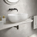 Bathroom Vessel Sink With Wavy Design