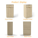 Tilt Out Trash Can Cabinet With Wave Textured Drawer & Pull Out Bin