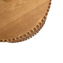 Vintage Fashion Style Cylindrical Nesting Coffee Table Set With Vertical Textured Embossed Design - Natural