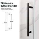 Frameless Single Sliding Shower Door With Clear Tempered Glass
