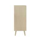 2 Door Shoe Rack, Freestanding, Modern Shoe Storage Cabinet, For Entryway - Natural