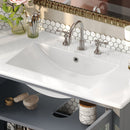 Bathroom Vanity With Ceramic Sink, Adjustable & Open Shelf