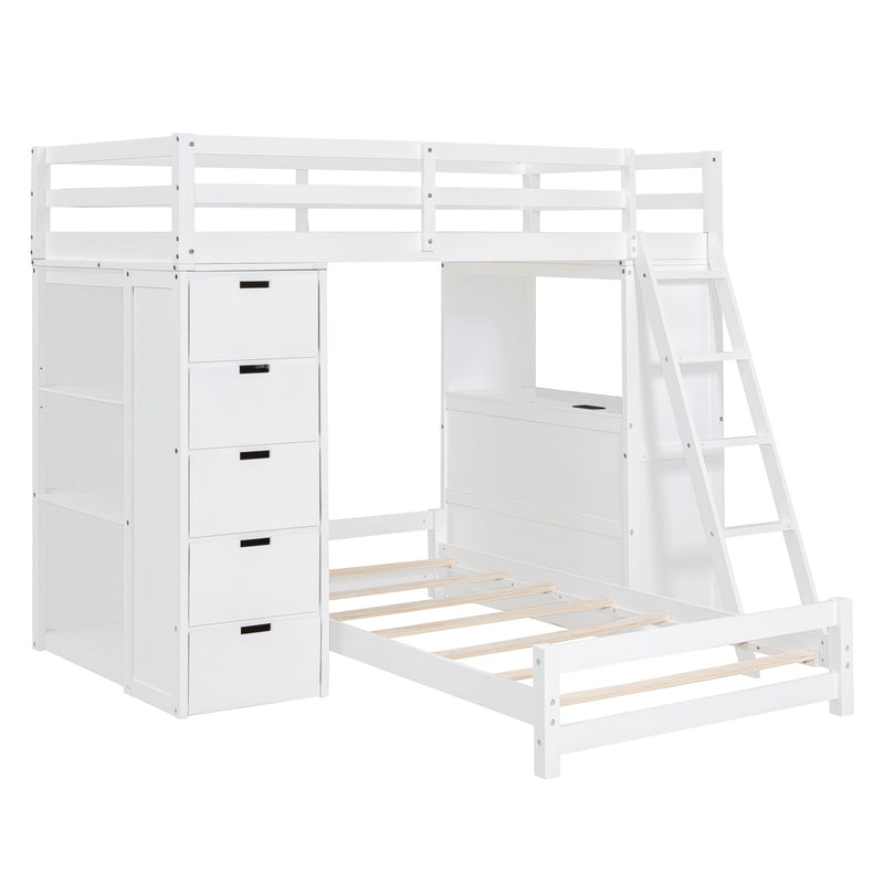 Bunk Bed With LED Light And USB Ports