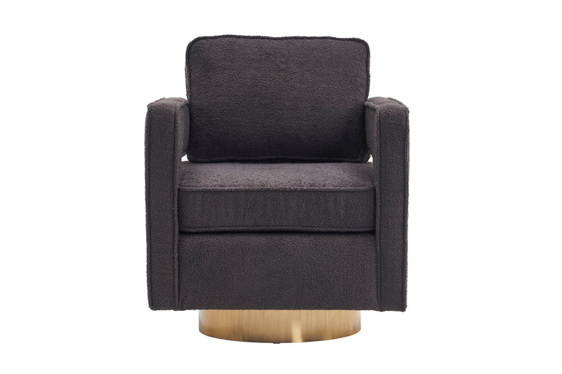 Swivel Barrel Chair For Living Room, 360 Degree Swivel Club Modern Accent Single Sofa Chair, Small Leisure Arm Chair For Nursery, Hotel, Bedroom, Office