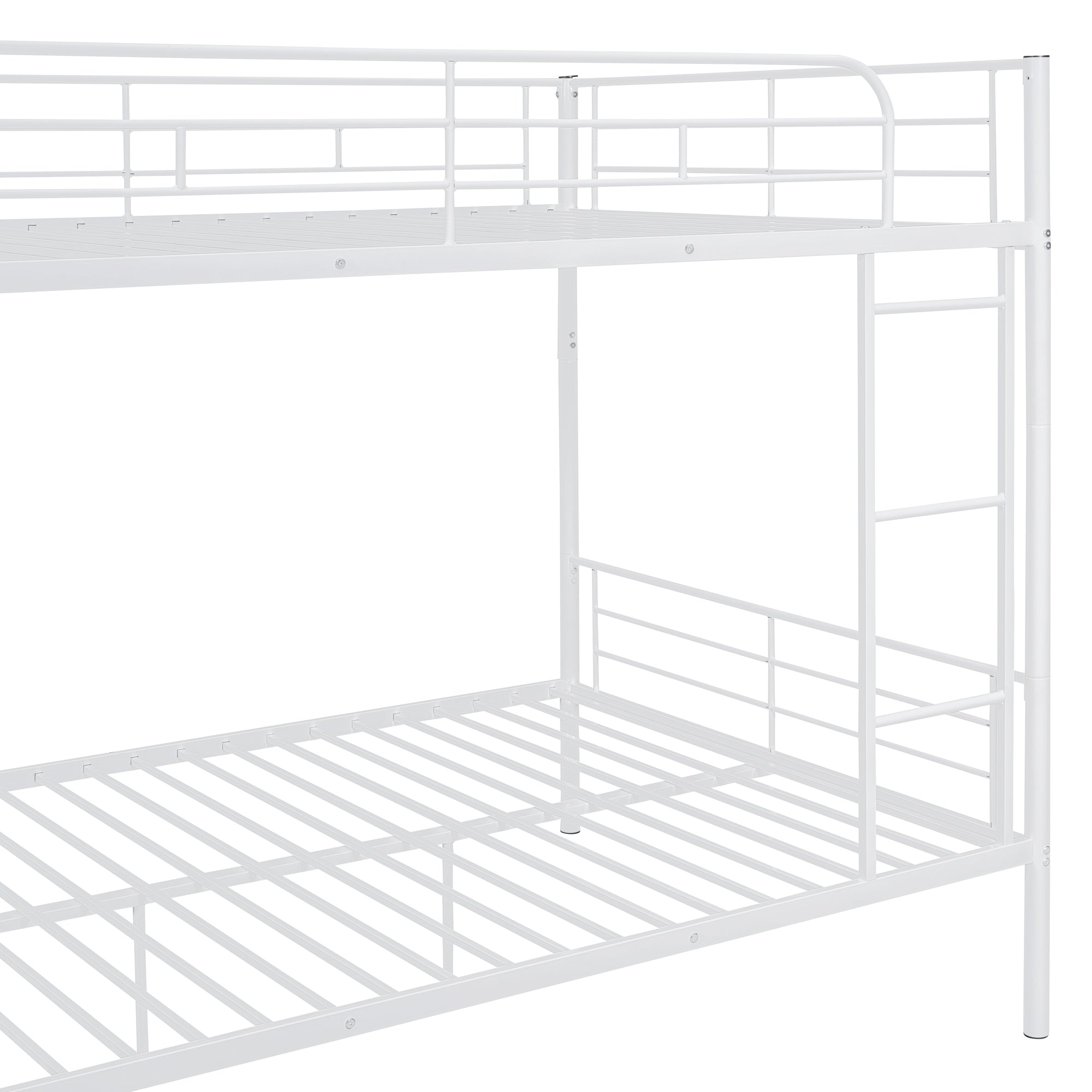 Full Over Full Metal Bunk Bed, White - Atlantic Fine Furniture Melbourne FL