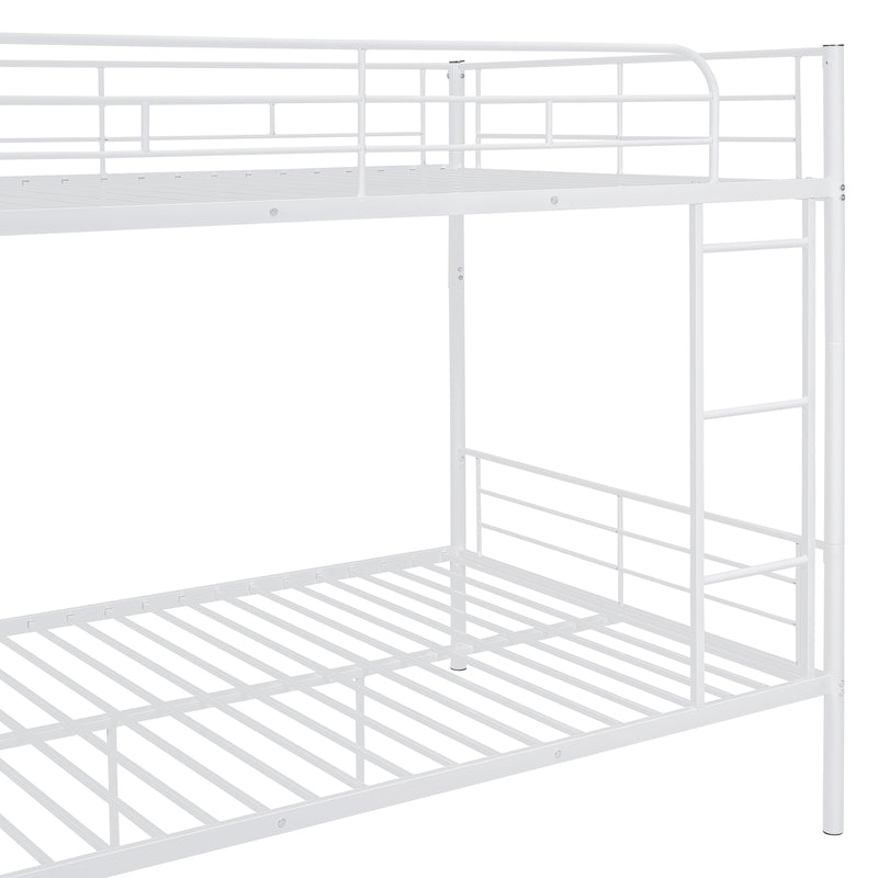 Full Over Full Metal Bunk Bed, White