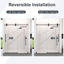 Frameless Single Sliding Shower Door With Clear Tempered Glass
