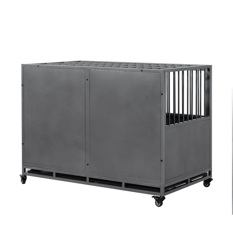 Heavy Duty Dog Crate - Silver Gray