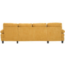 U-Shaped Sectional Sofa 103.5" Black Chenille Fabric Couch With Dual Chaise Lounges, Storage Pockets, Armrest Pillows