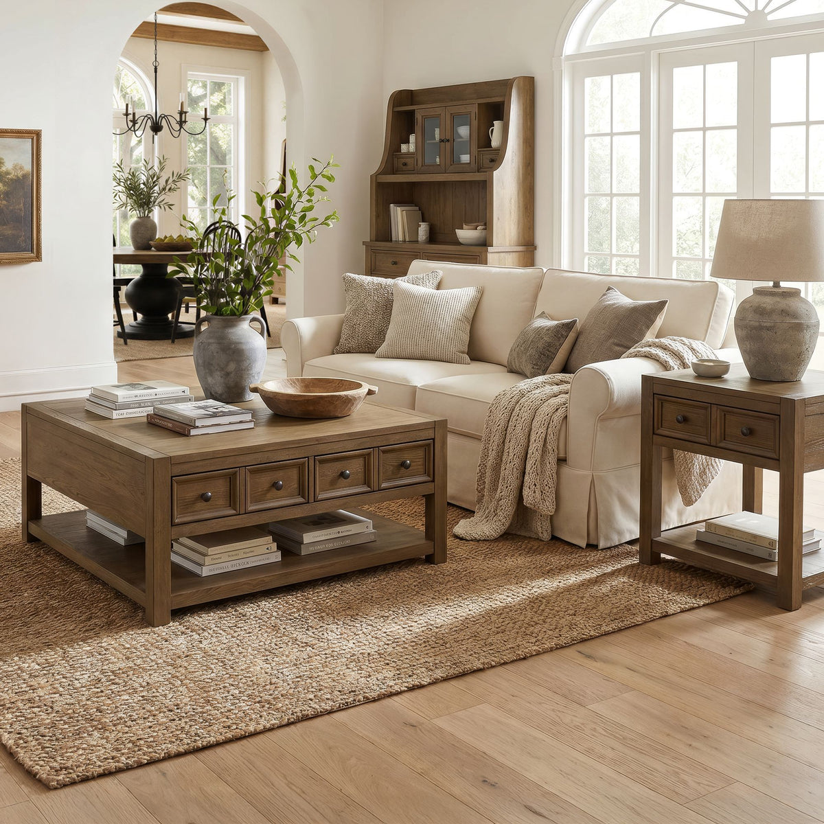 Heritage & Home Occasional Table Set in Light Brown by Elements International, view 11
