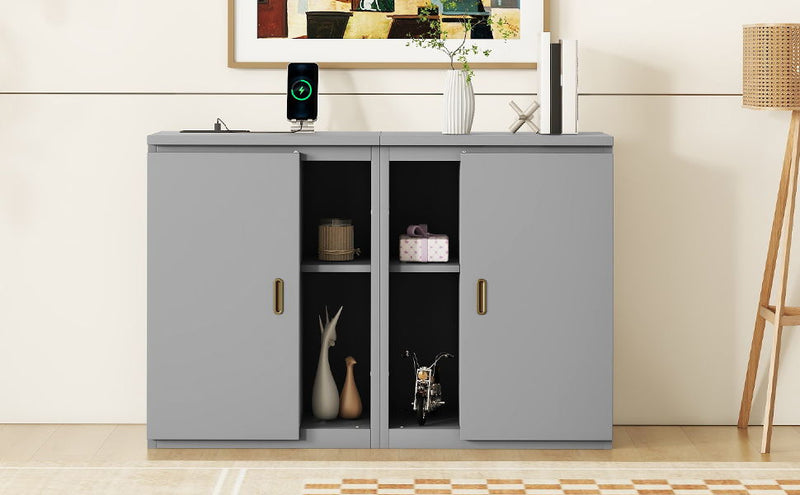 Murphy Bed With Shelves, Cabinets And USB Ports
