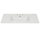 Vanity Top With 3 Faucet Holes, Rectangular Basin For Bathroom - White