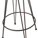 Outdoor Rattan Barstools With Black Brush Copper Iron Frame (Set of 2) - Multi Brown