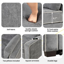 Upholstered Sleeper Bed Sofa With Dual USB Charging, Adjustable Backrest